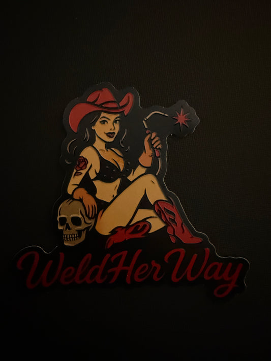 WeldHer Way sticker